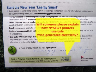 NYSEG insert -- 100% renewable energy