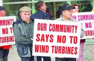 CANAG wind turbine protest
