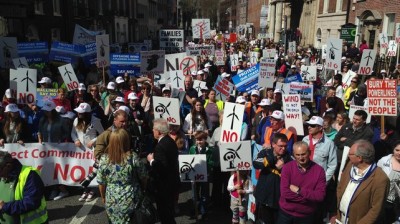 The march is due to end outside Leinster House